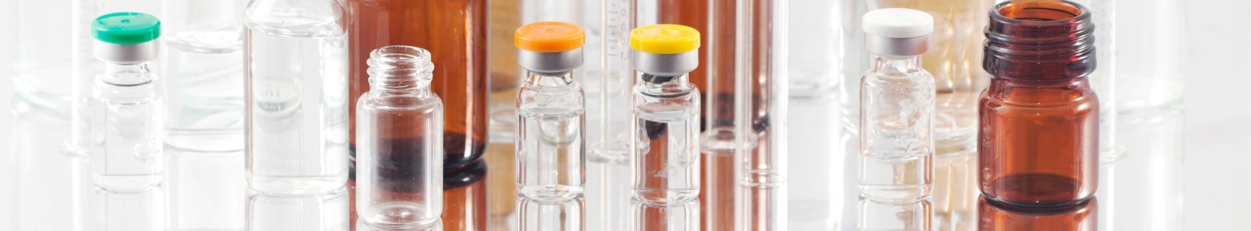 plastic vials and glass vials