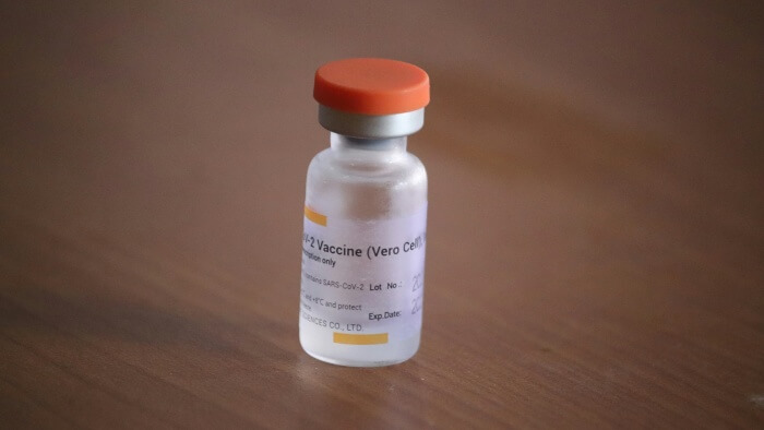 vial with pharmaceutical labeling