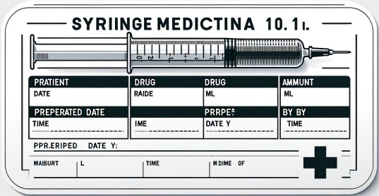 syringe label