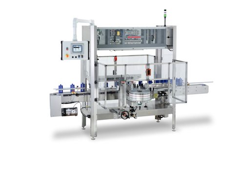 Quadrel automatic bottle labeling machine