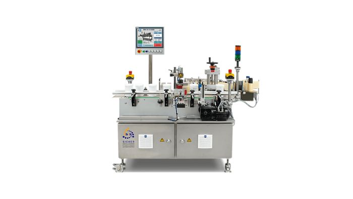 b+b automatic bottle labeling machine