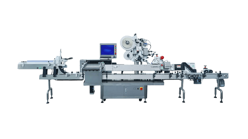 Horizontal labeling machine