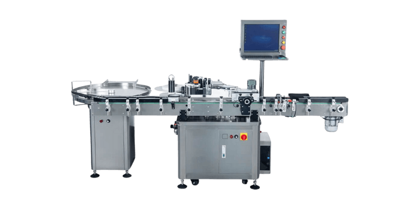 Vertical labeling machine